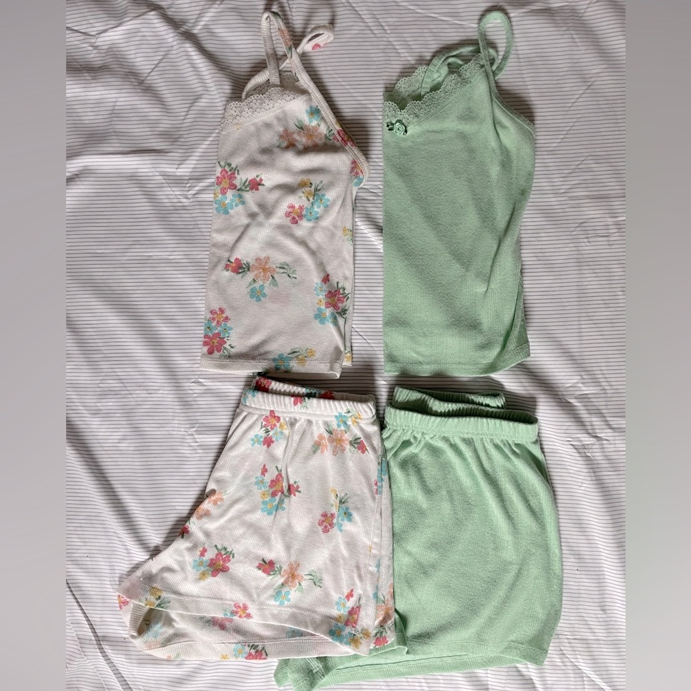 Colsie Floral and Mint Green Pajama Set